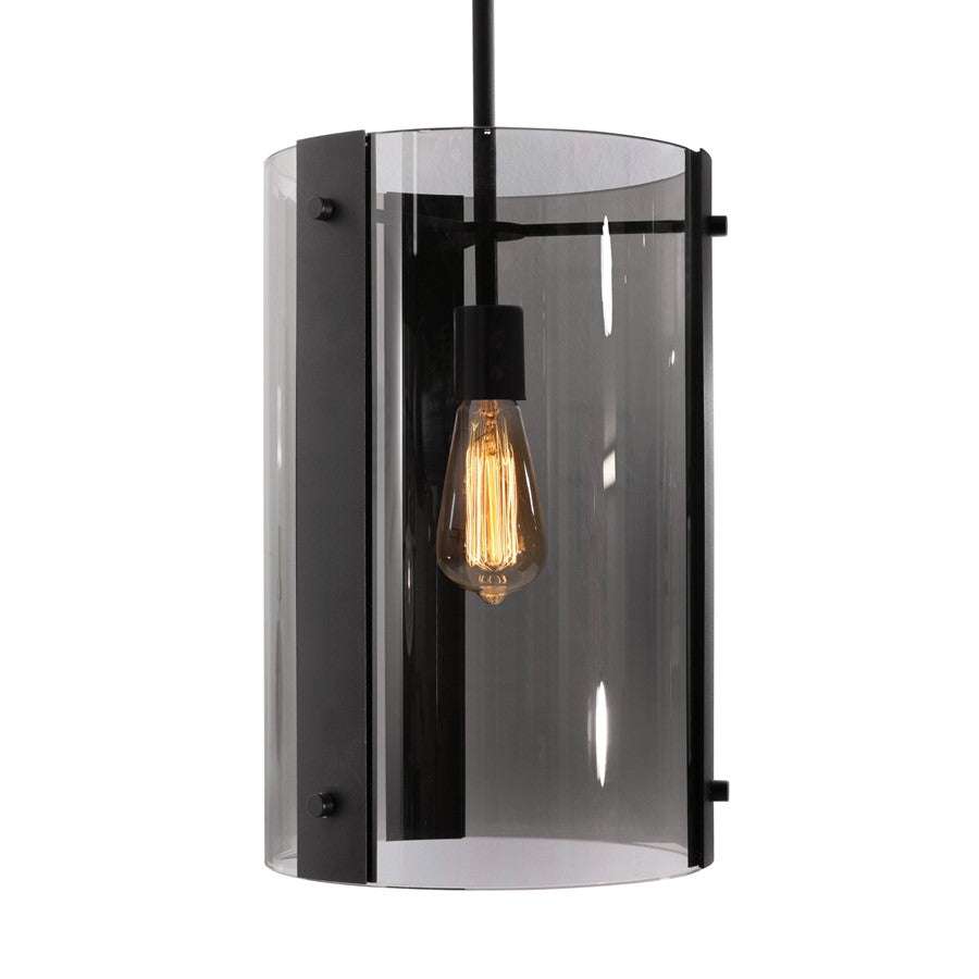 AFX Lighting Dana 1LT 10" Pendant, Black/120V/Smoke - DNAP10MBBK