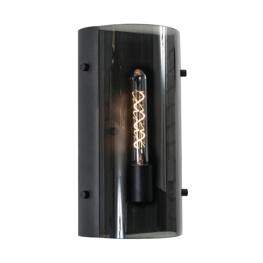 AFX Lighting Dana 1 LT 14" Sconce, Black/120V/Smoke - DNAS0714MBBK