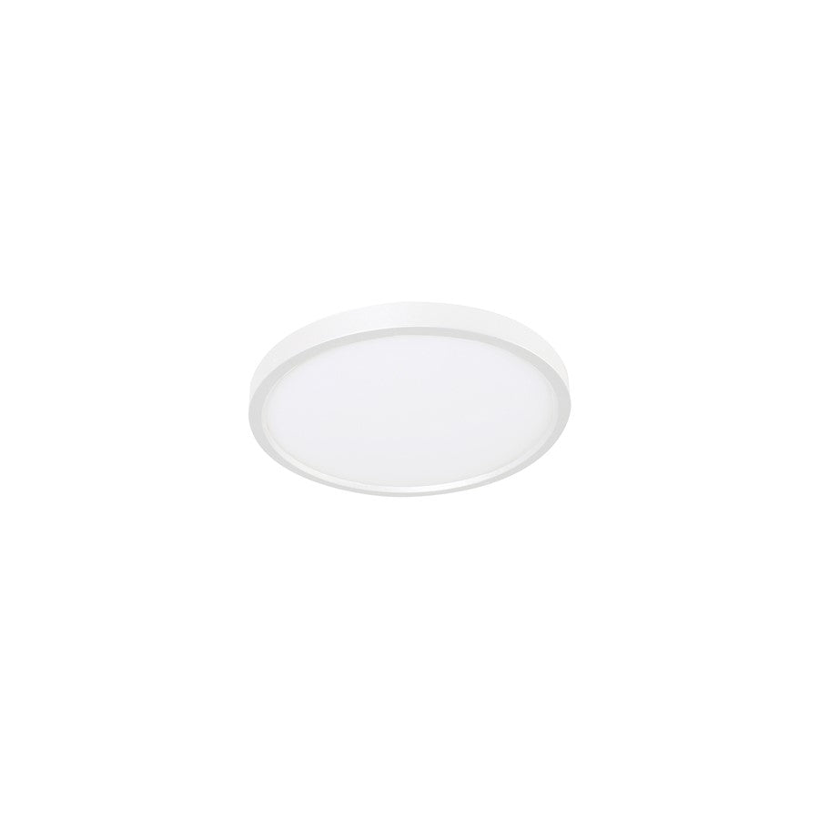 AFX Lighting Edge Round 1 Light 8" Flushmount, White/White - EGRF08LAJD5WH