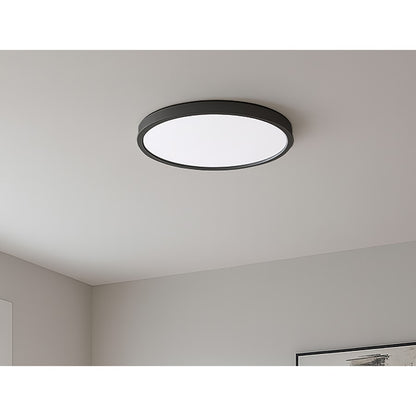 AFX Lighting Edge Round 16" LED 1Lt Flush/25W, Black/White