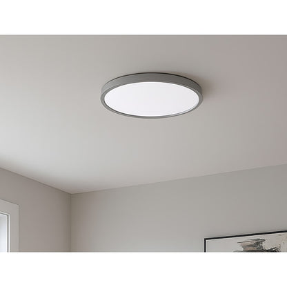 AFX Lighting Edge Round 16" LED 1Lt Flush/25W, Nickel/White