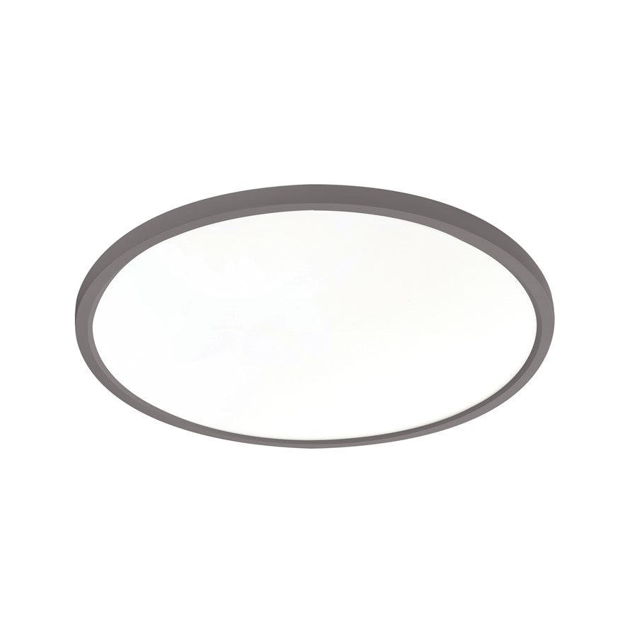AFX Lighting Edge Round 1 Light Flush Mount, Black/White - EGRF2030LAJUDBK