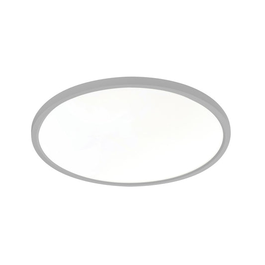 AFX Lighting Edge Round 1Lt Flush Mount, Satin Nickel/White - EGRF2030LAJUDSN