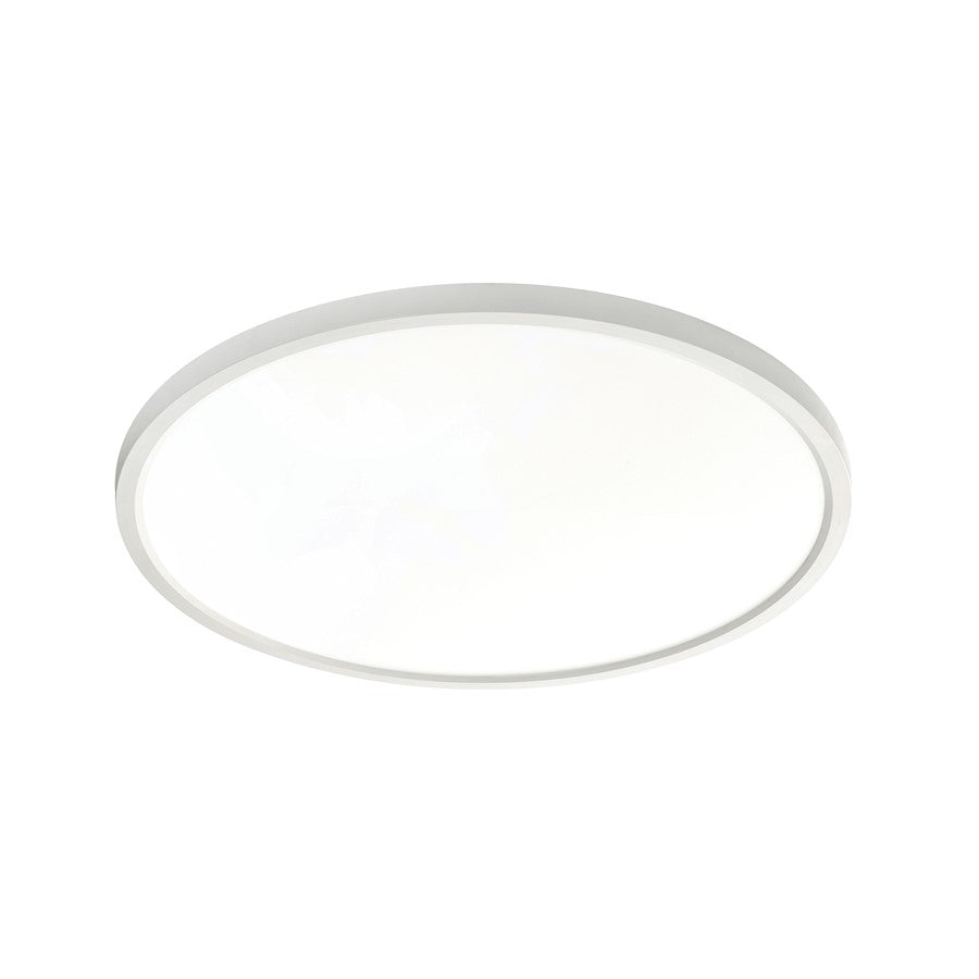 AFX Lighting Edge Round 1 Light Flush Mount, White/White - EGRF2030LAJUDWH