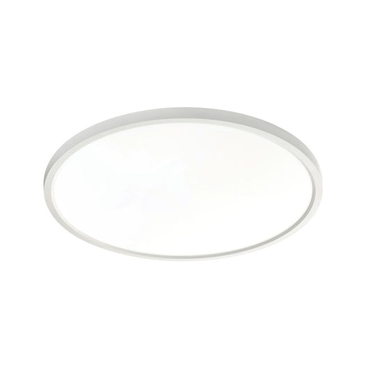 AFX Lighting Edge Round 1 Light Flush Mount, White/White - EGRF2030LAJUDWH