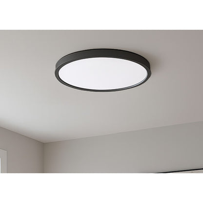 AFX Lighting Edge Round 24" LED 1Lt Flush/40W, Black/White