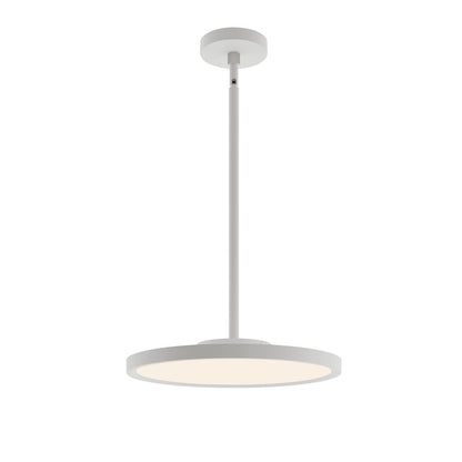 AFX Lighting Edge Round 1 Light 16" Pendant, Satin Nickel/White - EGRP16LAJUDSN