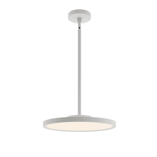 AFX Lighting Edge Round 1 Light 16" Pendant, Satin Nickel/White - EGRP16LAJUDSN
