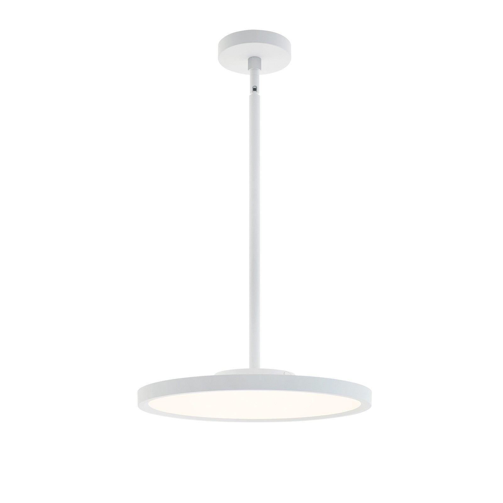 AFX Lighting Edge Round Large 1 Light 16" Pendant, White/White