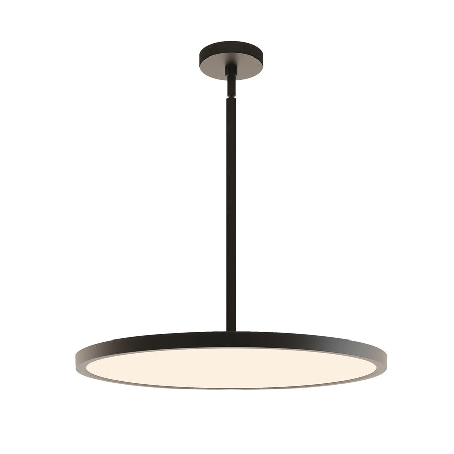 AFX Lighting Edge Round 1 Light Pendant, Black/White - EGRP20LAJUDBK