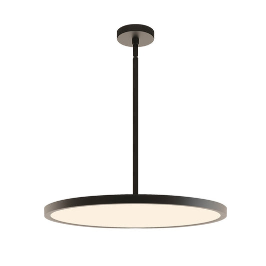 AFX Lighting Edge Round 1 Light Pendant, Black/White - EGRP20LAJUDBK