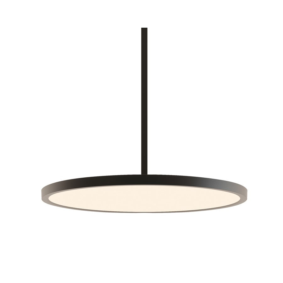 AFX Lighting Edge Round 1 Light Pendant, Black/White
