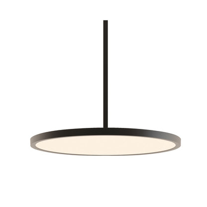 AFX Lighting Edge Round 1 Light Pendant, Black/White