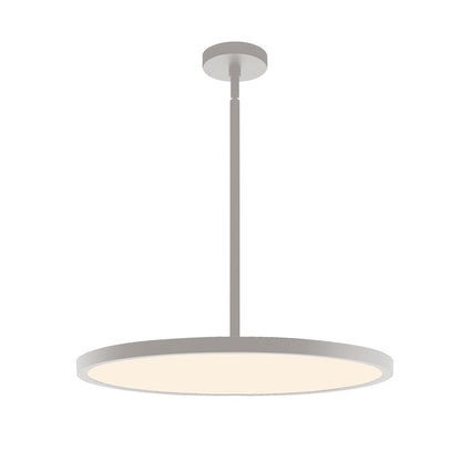 AFX Lighting Edge Round 1 Light 20" Pendant, Satin Nickel/White - EGRP20LAJUDSN