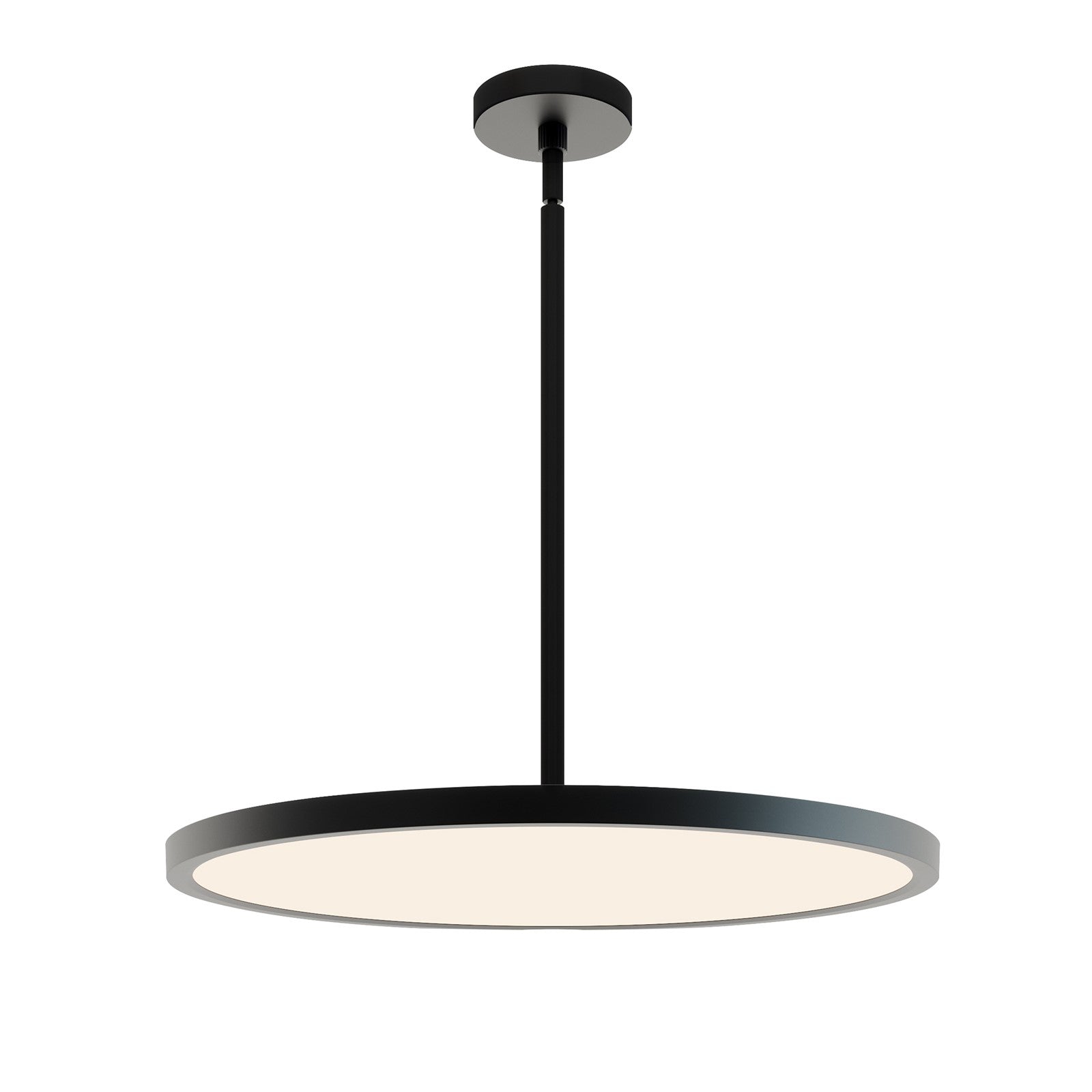 AFX Lighting Edge Round 1 Light 24" Pendant, Black/White