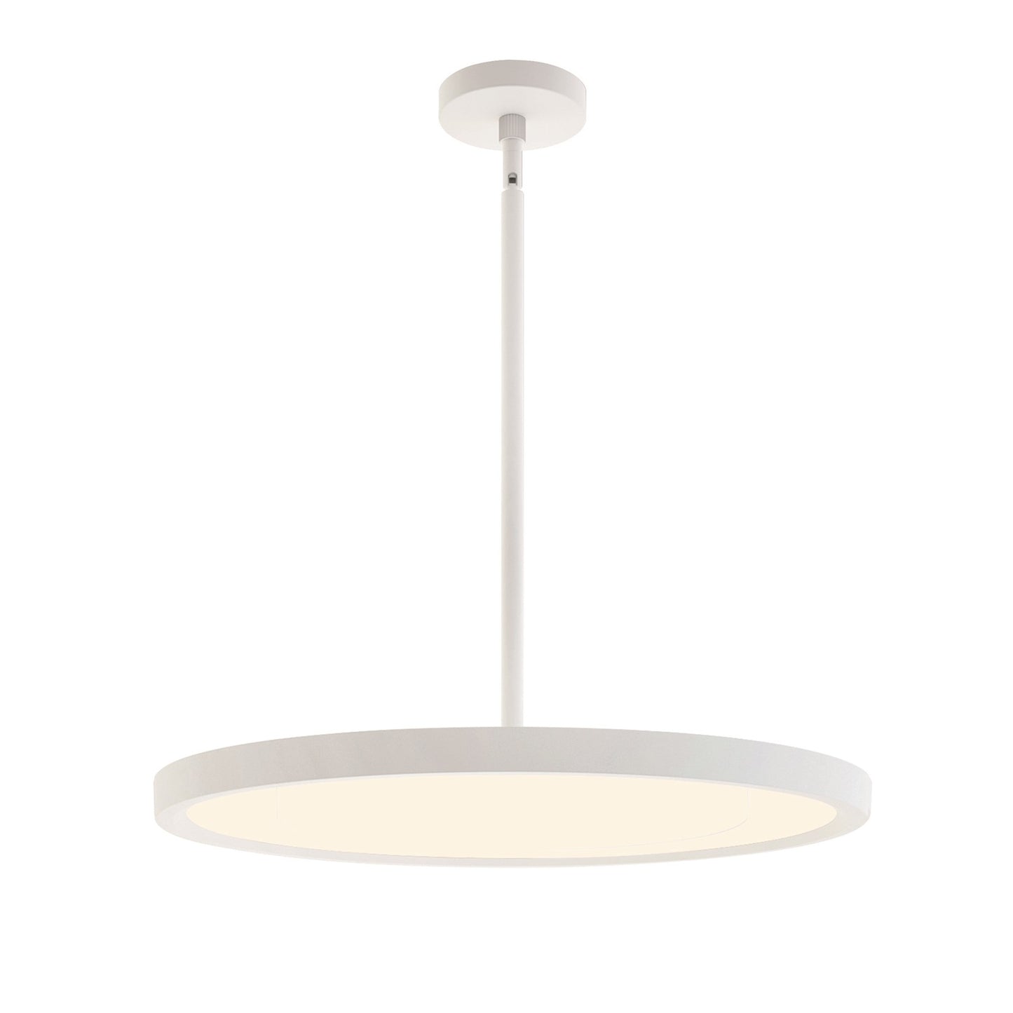AFX Lighting Edge Round 1 Light 24" Pendant, White/White