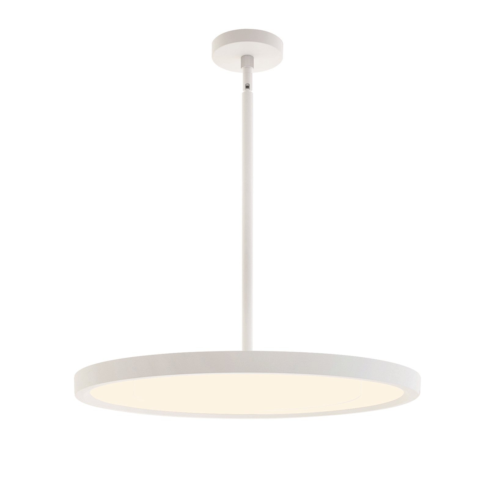 AFX Lighting Edge Round 1 Light 24" Pendant, White/White