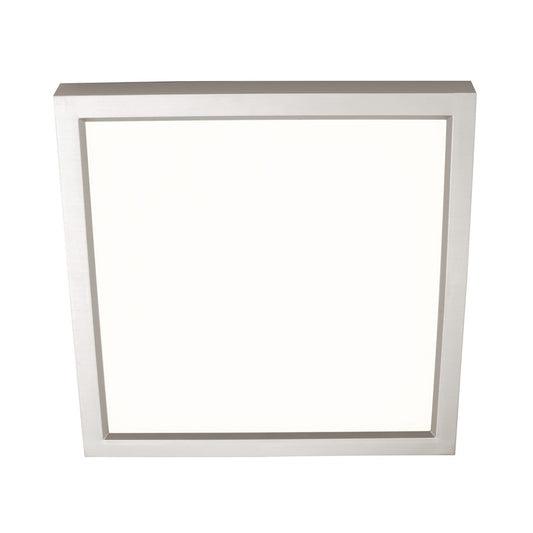 AFX Lighting Edge Square 1Lt 6" Flushmount, Nickel/White - EGSF06LAJD1SN