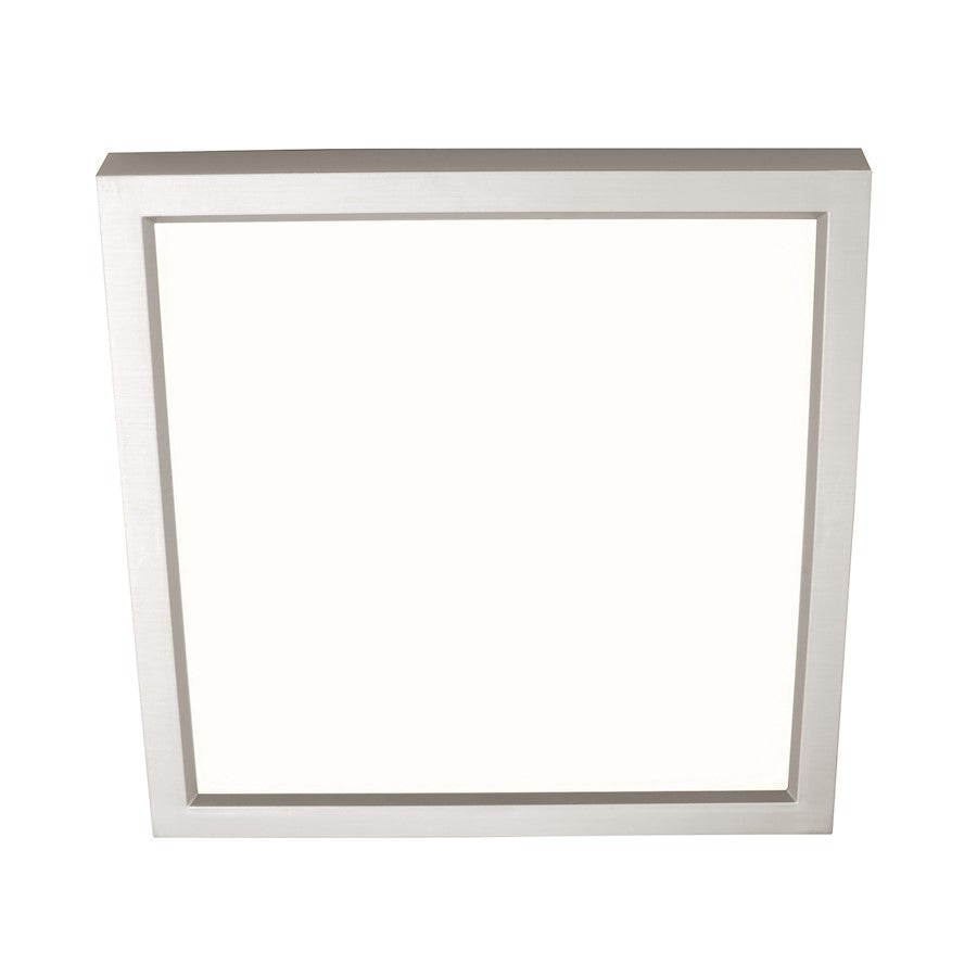 AFX Lighting Edge Square 1Lt 9" Flushmount, Nickel/White - EGSF09LAJD1SN