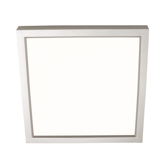 AFX Lighting Edge Square 1Lt 9" Flushmount, Nickel/White - EGSF09LAJD1SN