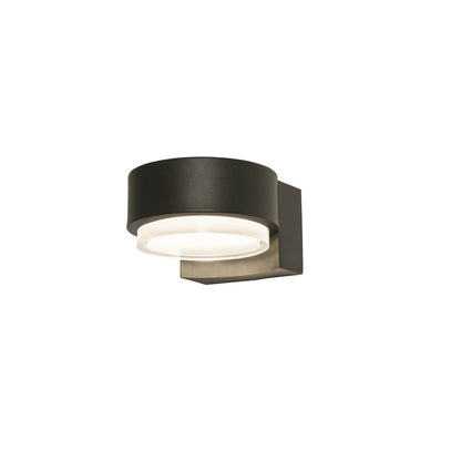 AFX Lighting Elm 1 Light Outdoor Sconce, Black/Black - ELMW0704LAJUDBK