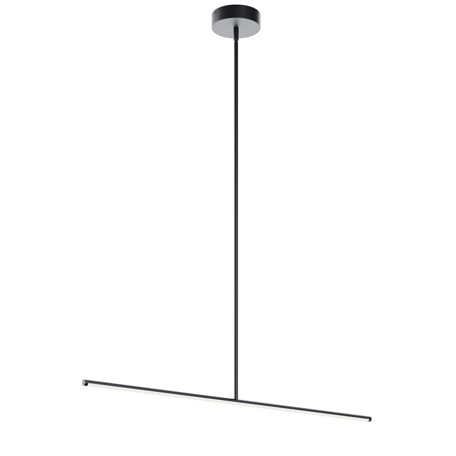 AFX Lighting Elizabeth 1 Light 42" Pendant, Black/White - ELZP42LAJD4BK
