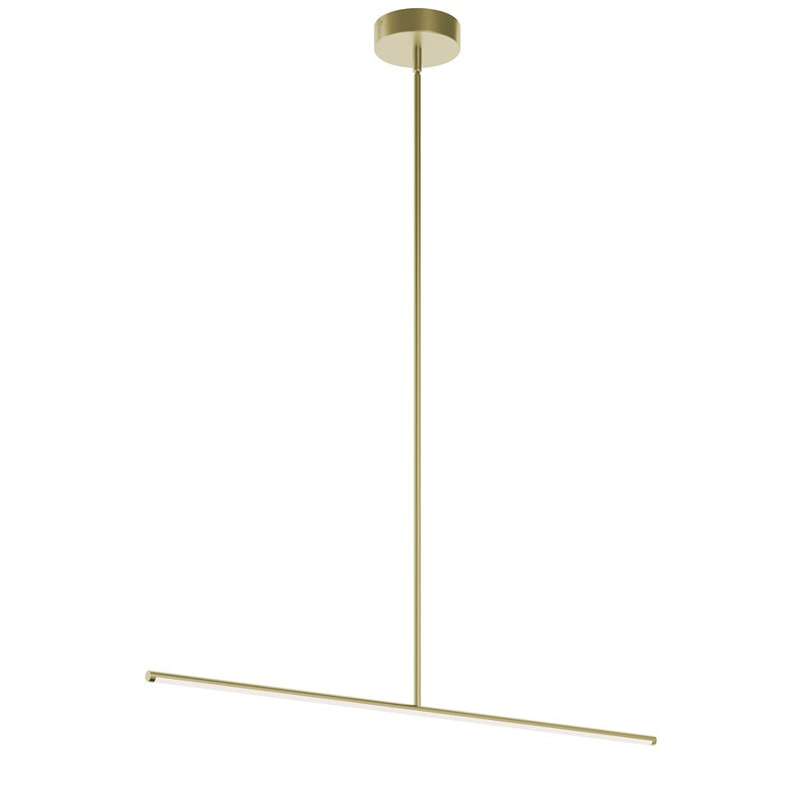 AFX Lighting Elizabeth 1 Light 42" Pendant, Brass/White - ELZP42LAJD4LB