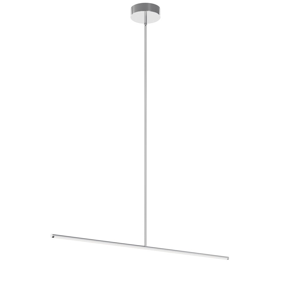 AFX Lighting Elizabeth 1 Light 42" Pendant, Satin Nickel/White - ELZP42LAJD4SN