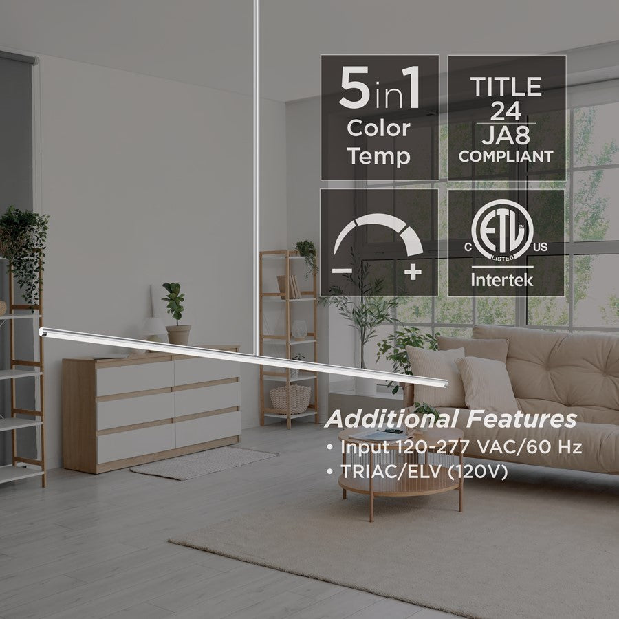 AFX Lighting Elizabeth 1 Light 42" Pendant, Satin Nickel/White