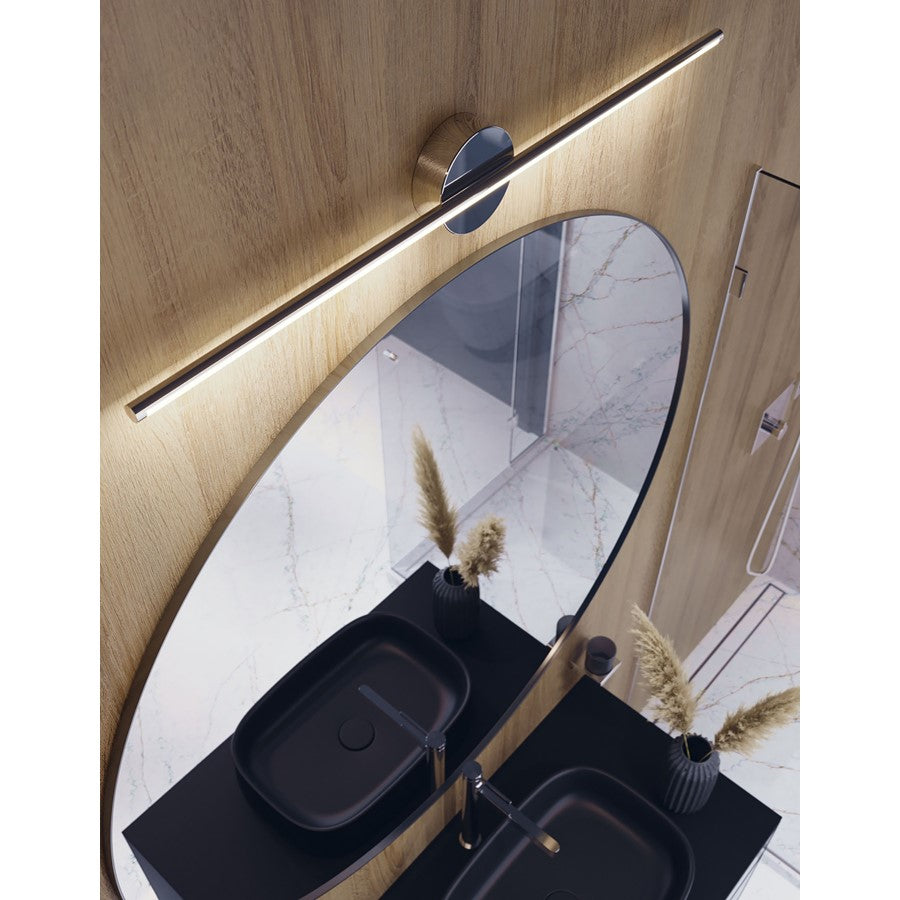 AFX Lighting Elizabeth 1 Light 24" Vanity Light, Nickel/White