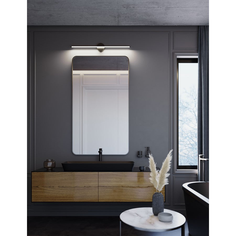 AFX Lighting Elizabeth 1 Light 36" Vanity Light, Nickel/White