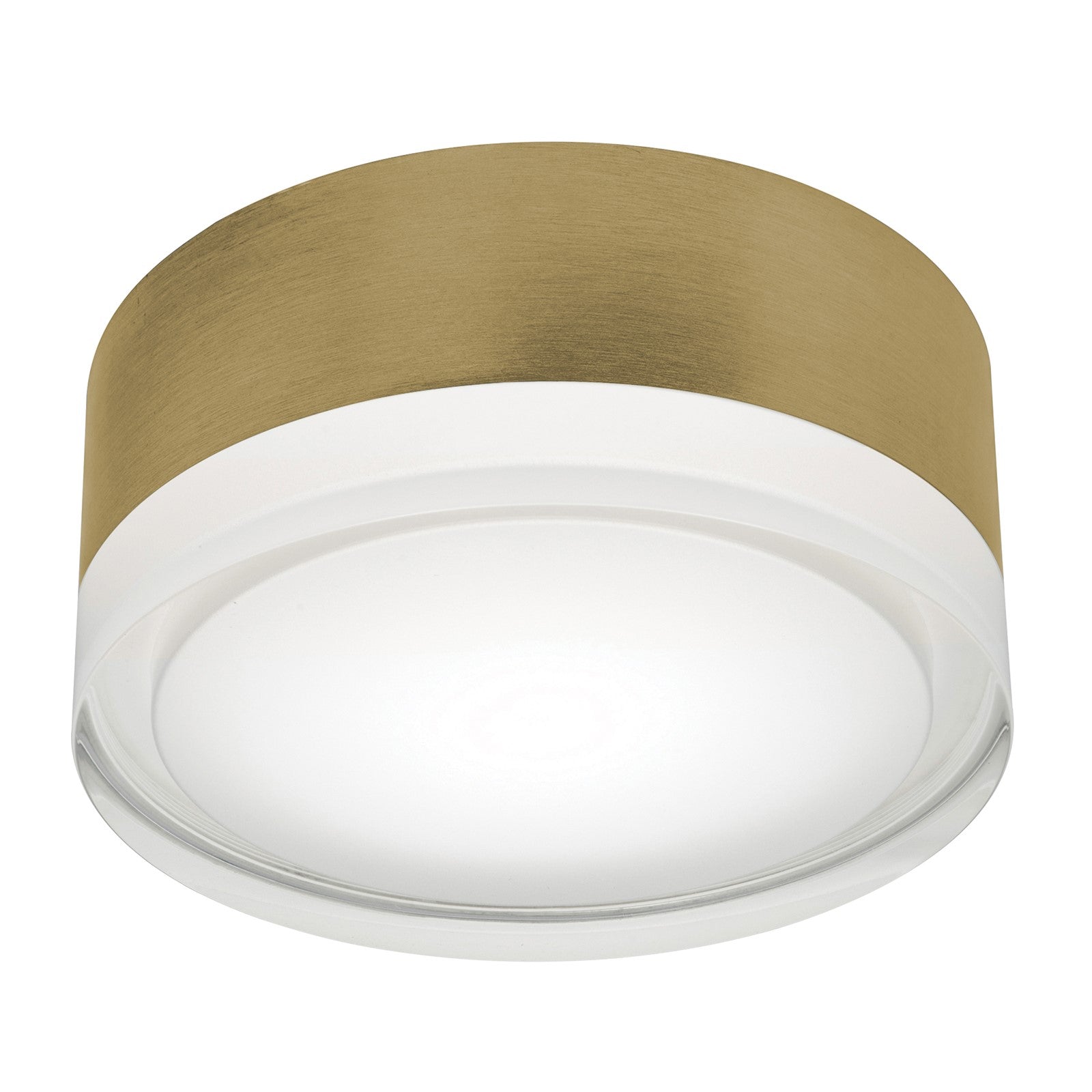 AFX Lighting Emma 6'' 1Lt LED Flush Mount, Light Antique Brs/Wht