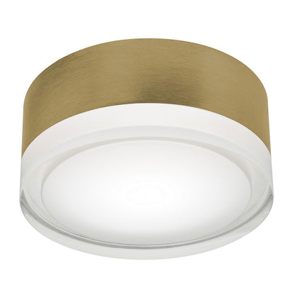 AFX Lighting Emma 6'' 1Lt LED Flush Mount, Light Antique Brs/Wht