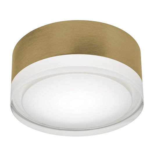 AFX Lighting Emma 6'' 1Lt LED Flush Mount, Light Antique Brs/Wht