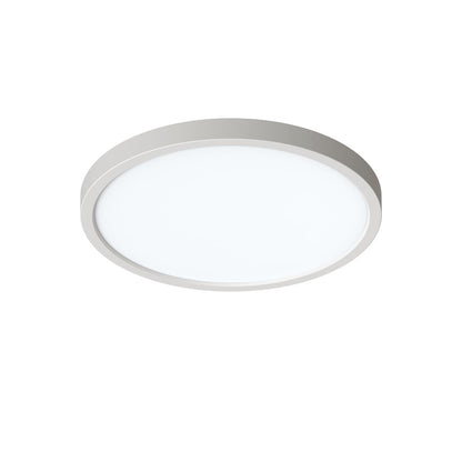 AFX Lighting Eon 1 Light 14" Flush Mount, Satin Nickel/White - EONF14LAJD1SN