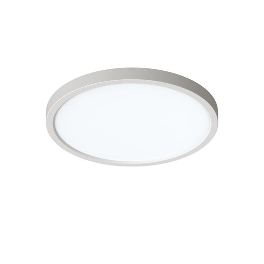 AFX Lighting Eon 1 Light 14" Flush Mount, Satin Nickel/White - EONF14LAJD1SN