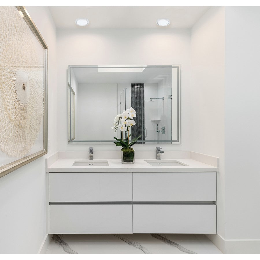 AFX Lighting Eon 1 Light 14" Flush Mount, White/White