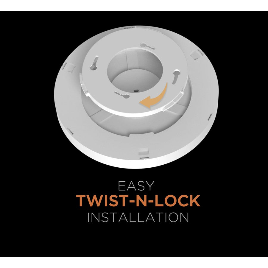 AFX Lighting Eon 1 Light 14" Flush Mount, White/White