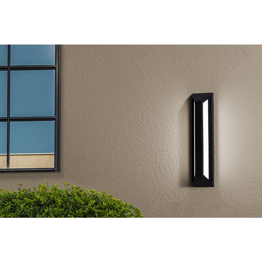 AFX Lighting Fulton 1 Light 18" Outdoor Sconce, Black/White