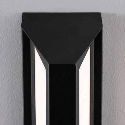 AFX Lighting Fulton 1 Light 18" Outdoor Sconce, Black/White