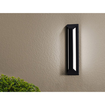 AFX Lighting Fulton 1 Light 18" Outdoor Sconce, Black/White