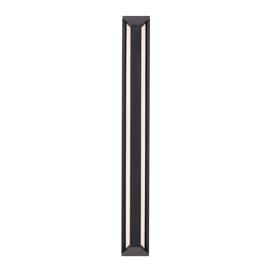 AFX Lighting Fulton 1 Light 36" Outdoor Sconce, Black/White - FTNW0436LAJUDBK