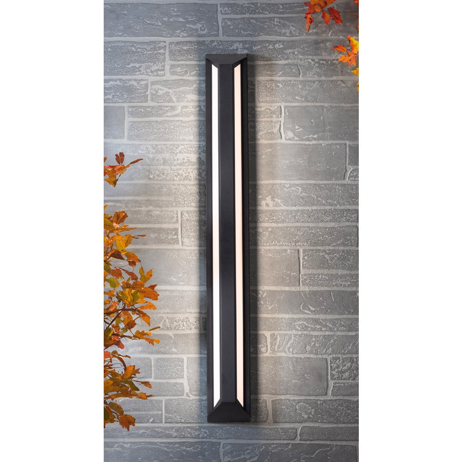 AFX Lighting Fulton 1 Light 48" Outdoor Sconce, Black/White
