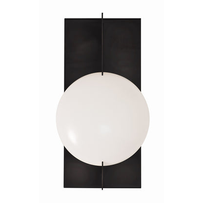 AFX Lighting Gates 10'' 1Lt LED Wall Sconce, Black/White