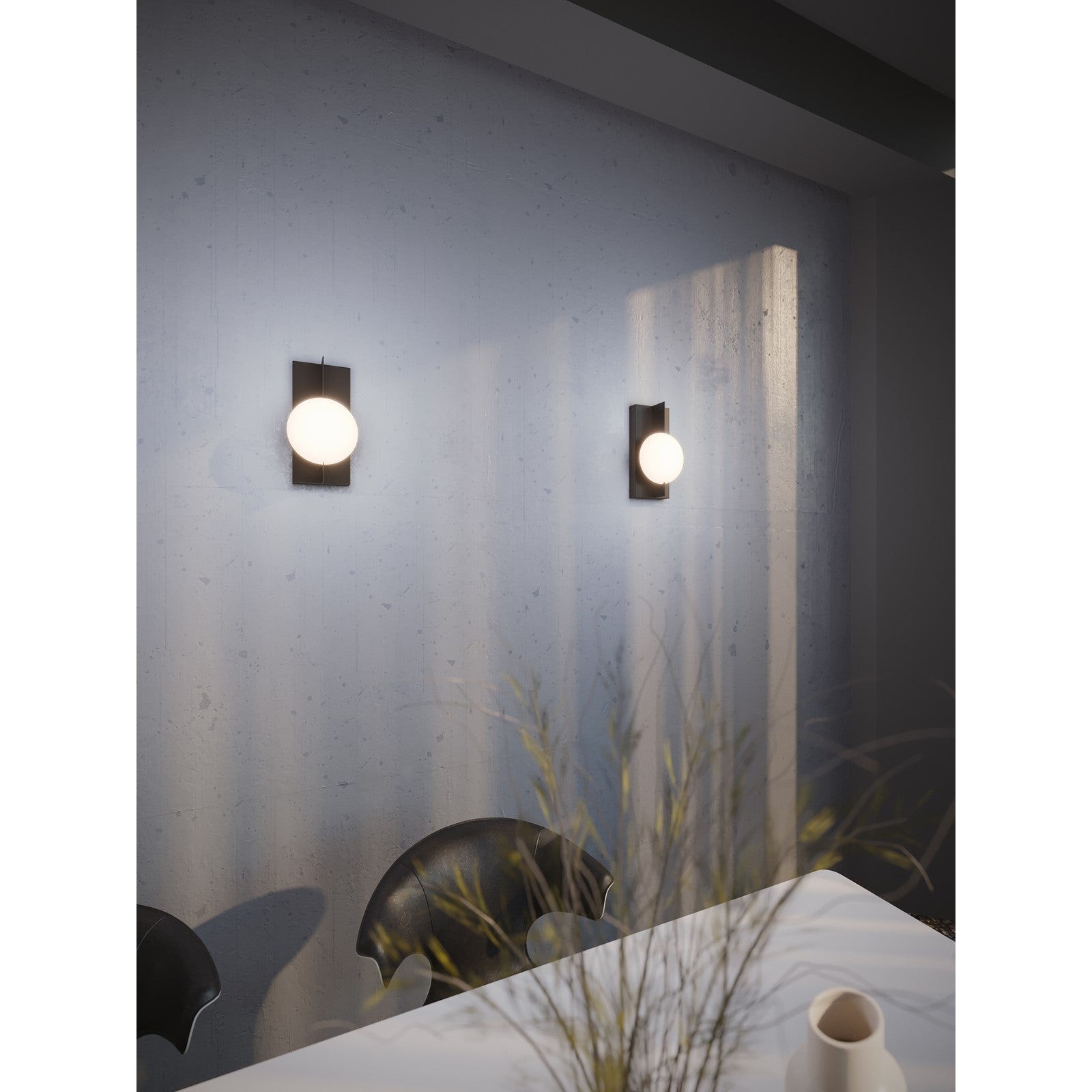 AFX Lighting Gates 10'' 1Lt LED Wall Sconce, Black/White