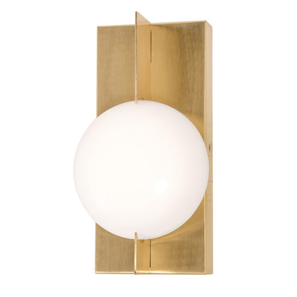 AFX Lighting Gates 10'' 1Lt LED Wall Sconce, Satin Brass/White