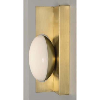 AFX Lighting Gates 10'' 1Lt LED Wall Sconce, Satin Brass/White