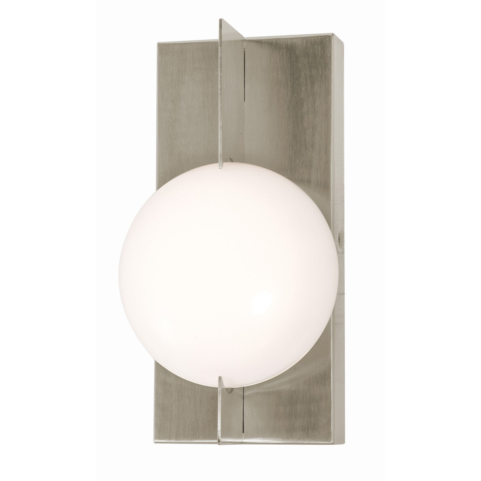 AFX Lighting Gates 10'' 1Lt LED Wall Sconce, Satin Nickel/Wht