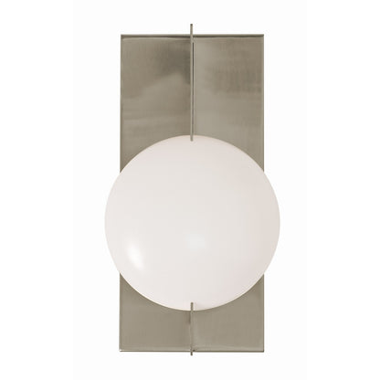 AFX Lighting Gates 10'' 1Lt LED Wall Sconce, Satin Nickel/Wht