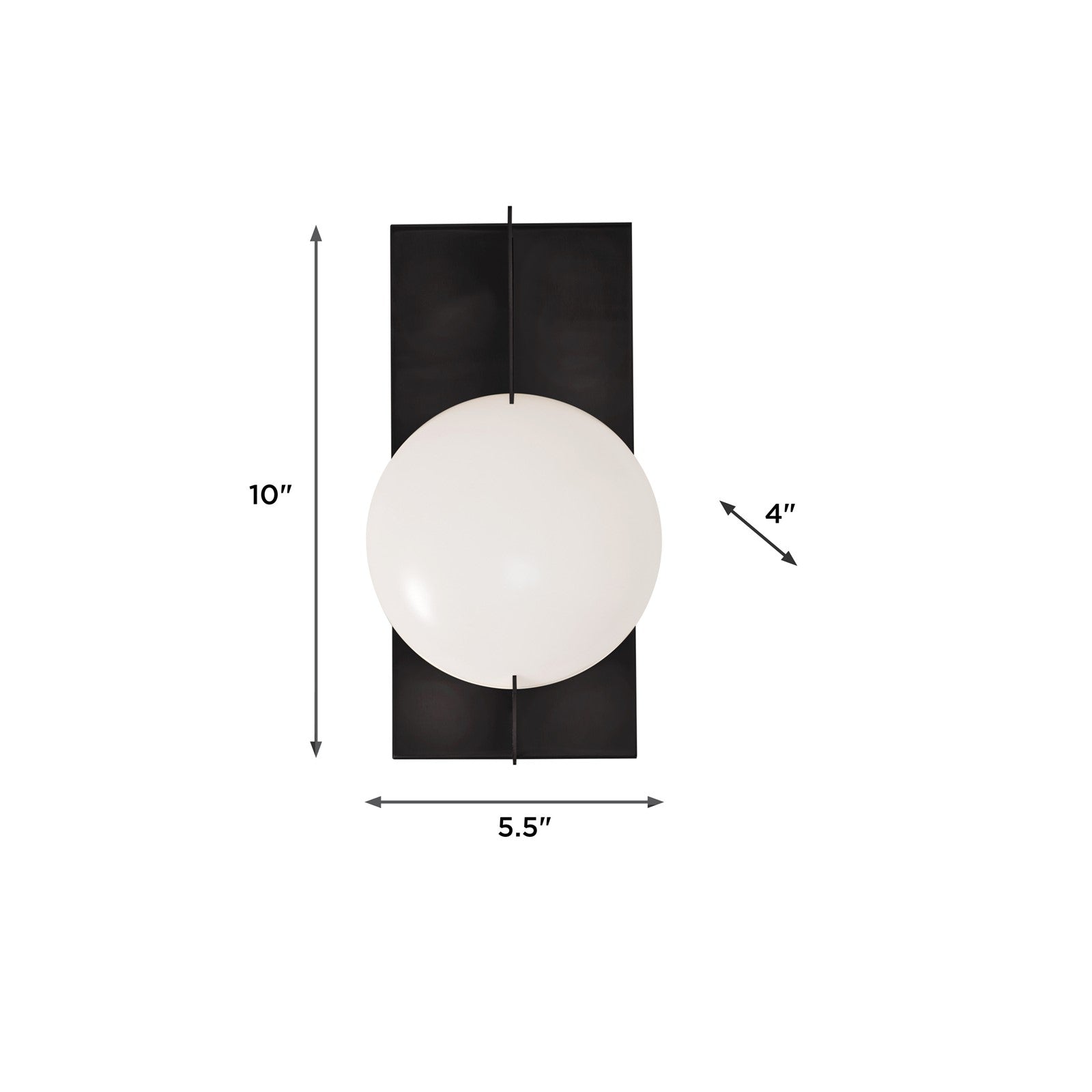 AFX Lighting Gates 10'' 1Lt LED Wall Sconce, Satin Nickel/Wht